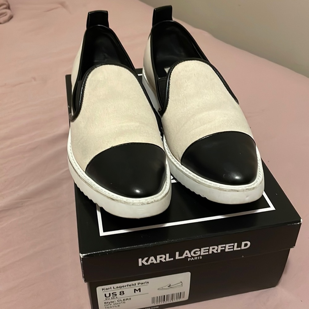 Karl Lagerfeld off white shoes